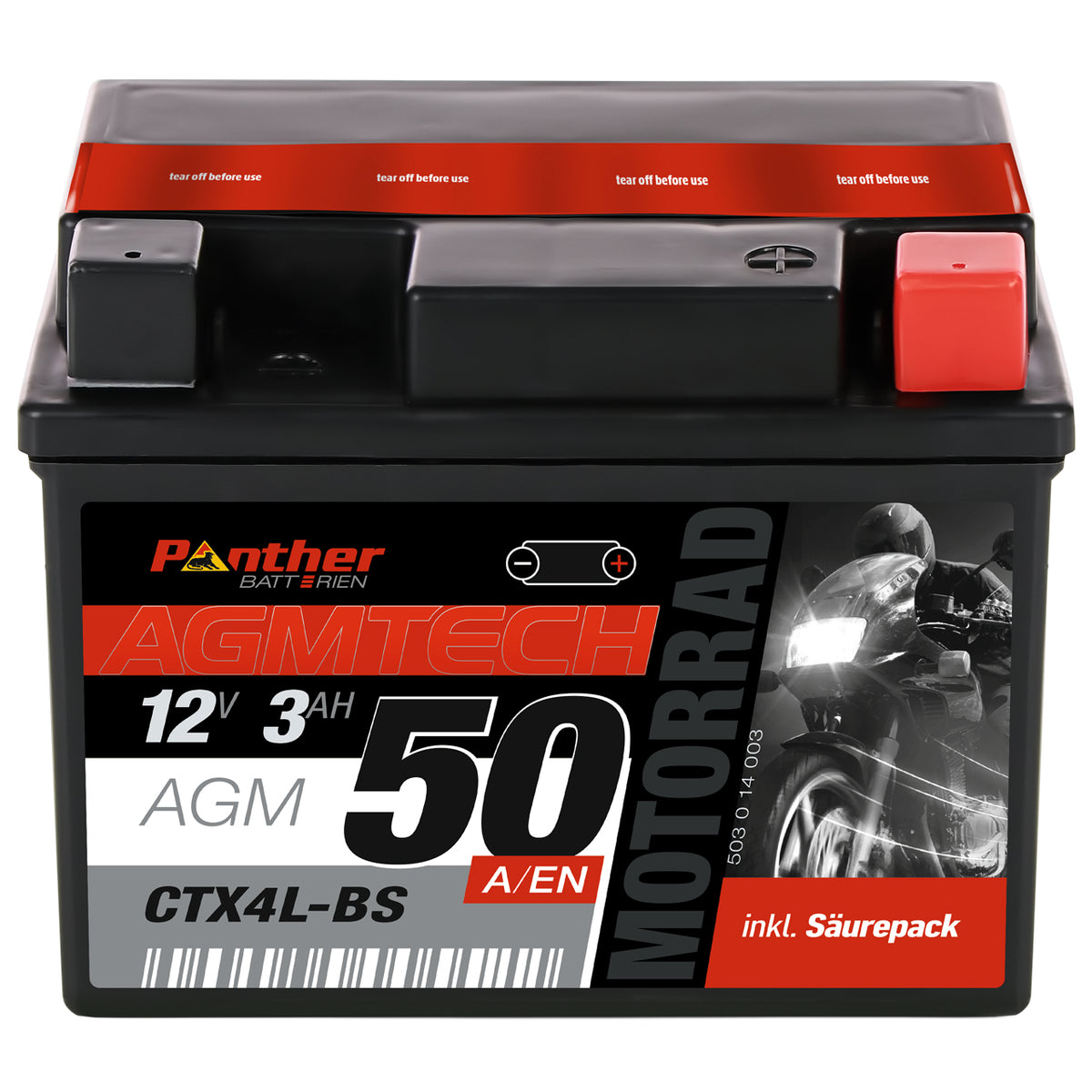 Panther AGM motor accu YTX4L-BS/ CTX4L-BS/ 50314