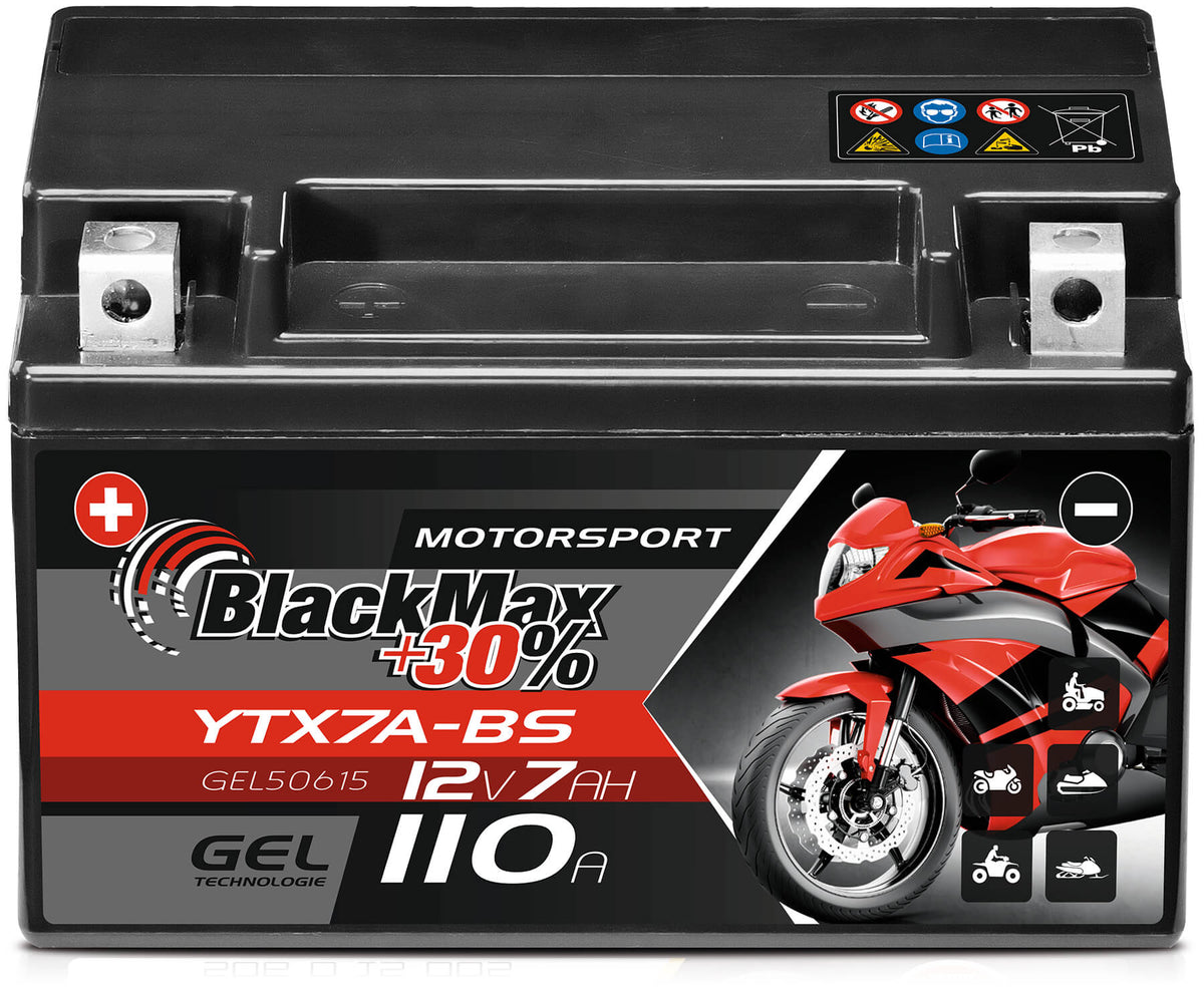 BlackMax GEL motor accu YTX7A-BS/ CTX7A-BS/ 50615