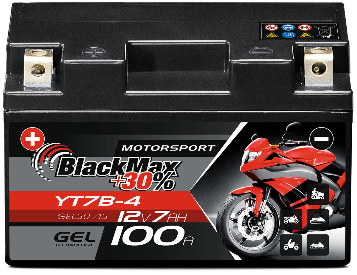 BlackMax GEL motor accu YT7B-4/ CTB7B-4/ YT7-BS/ CT7B-BS/ 50715