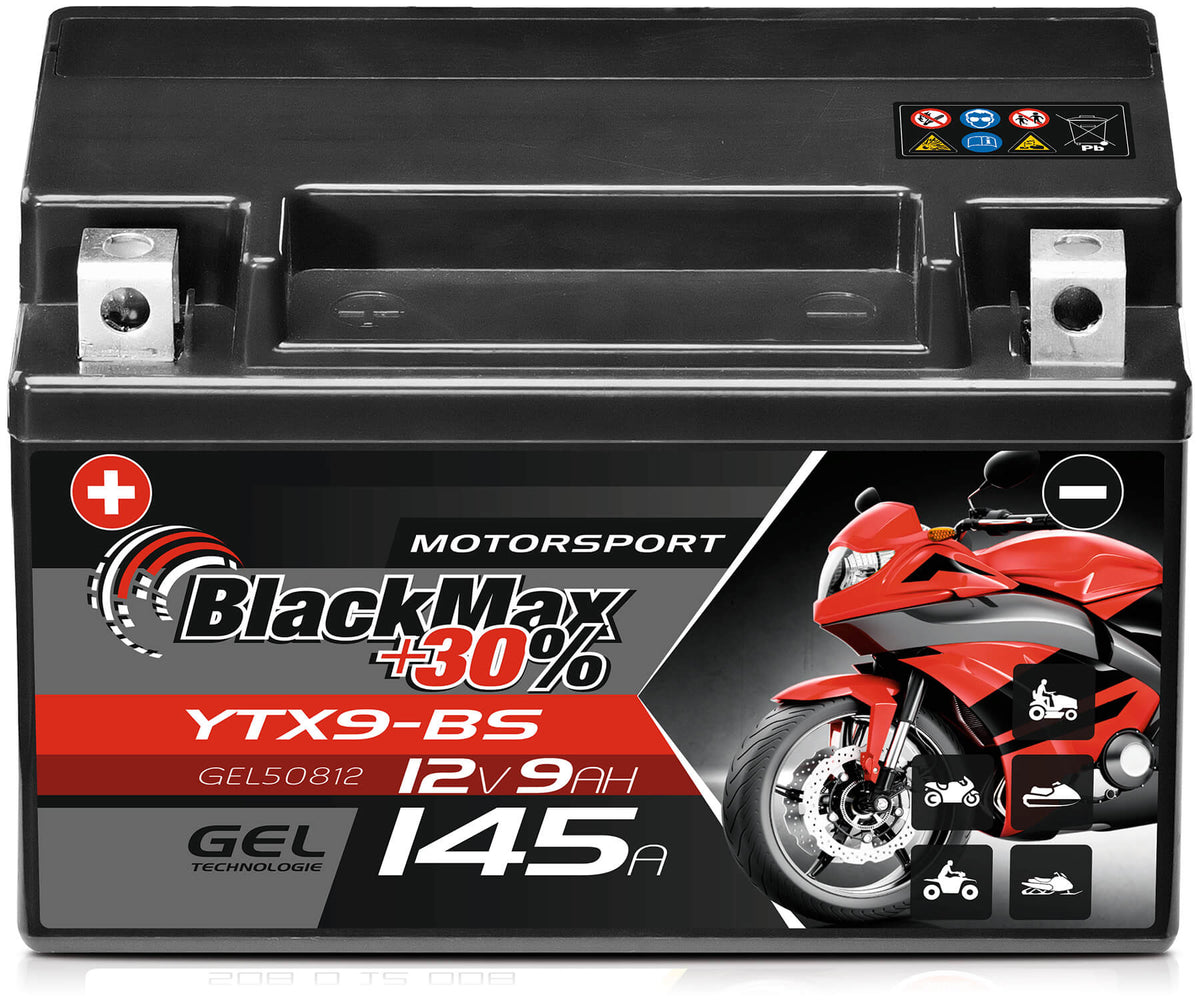 BlackMax GEL motor accu YTX9-BS/ CTX9-BS/ 50812