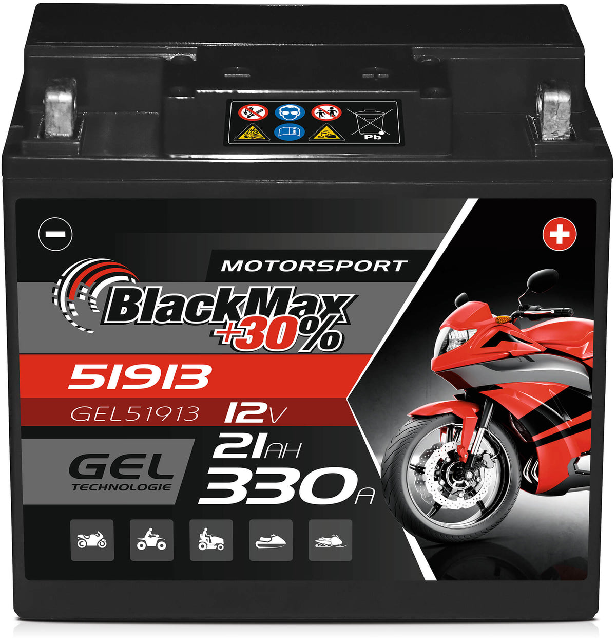 BlackMax GEL motor accu 51913