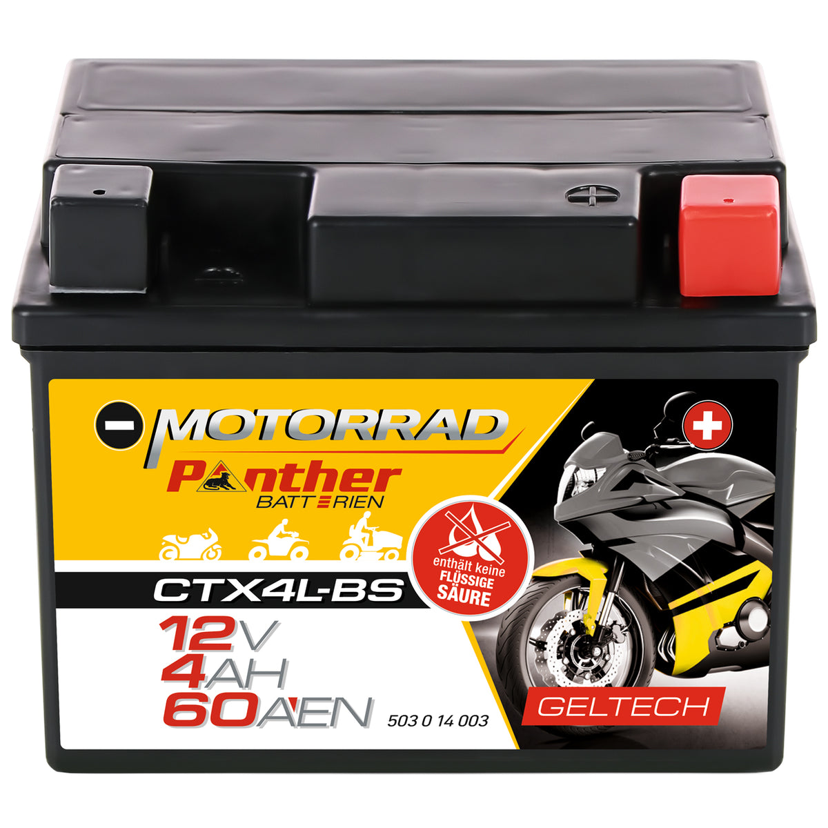 Panther GEL motor accu YTX4L-BS/ CTX4L-BS/ 50314