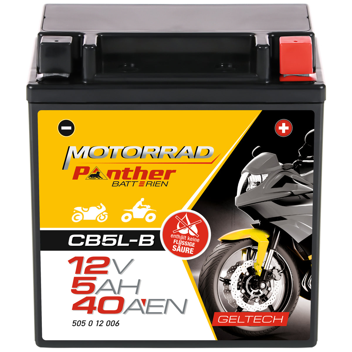 Panther GEL motor accu YB5L-B/ CB5L-B/ 50512