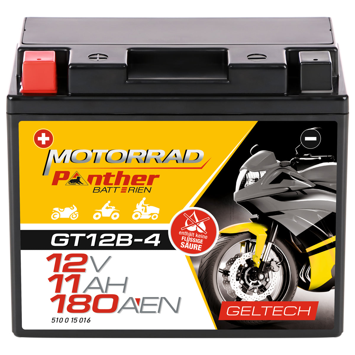 Panther GEL motor accu GEL YT12B-4/ CT12B-4/ 51015