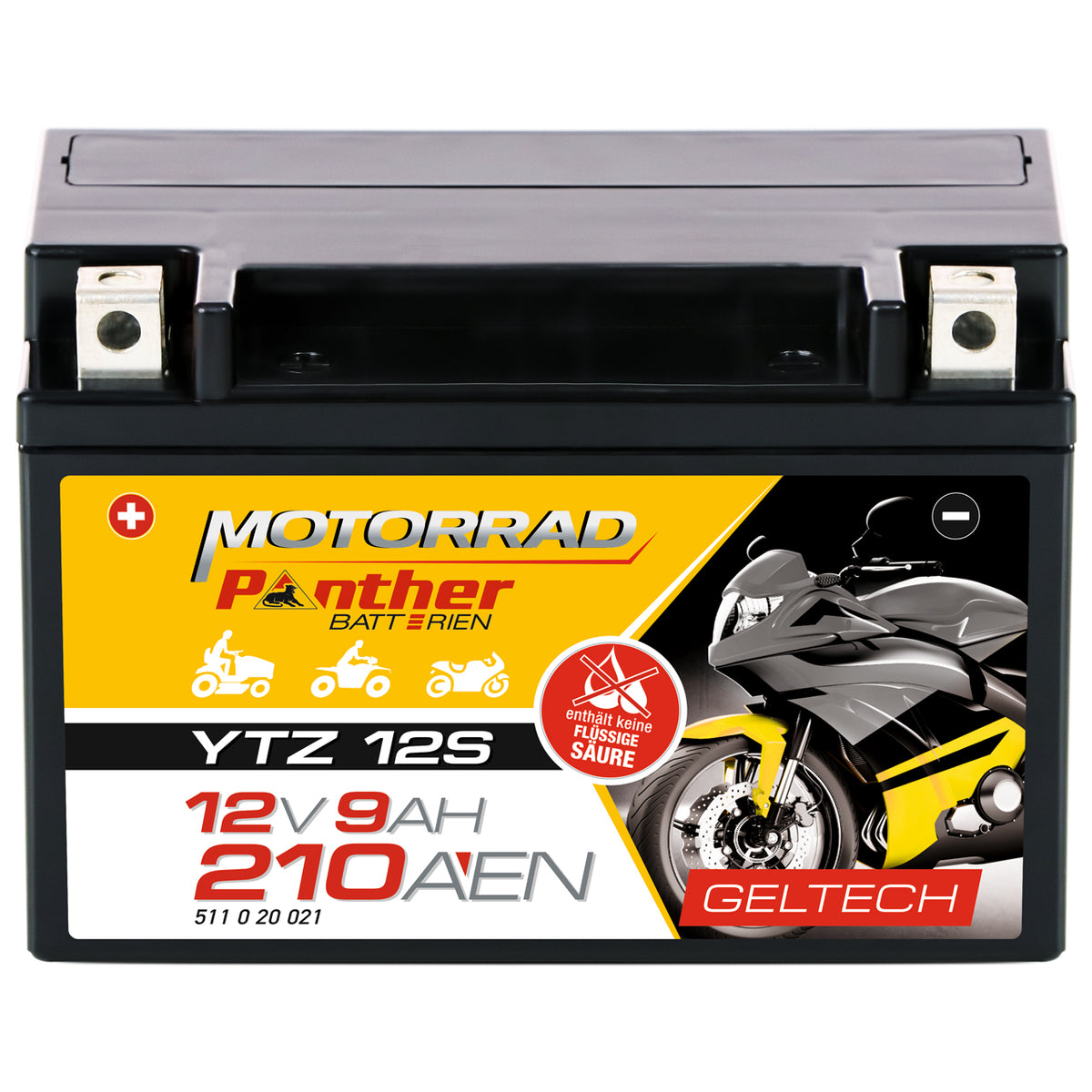 Panther GEL motor accu YTZ12S/ CTZ12S/ 51120