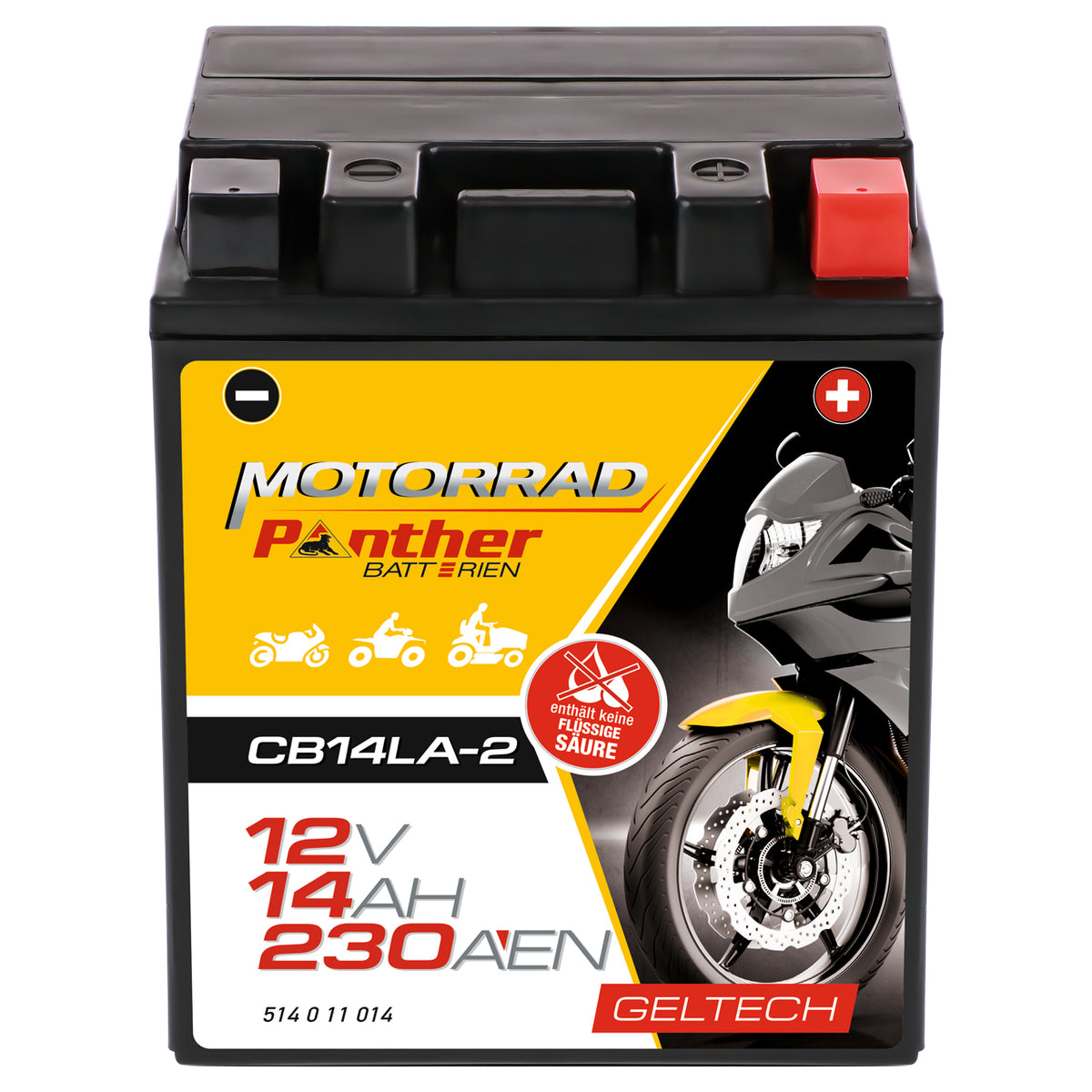 Panther GEL motor accu YB14LA-2/ CB14LA-2/ 51411
