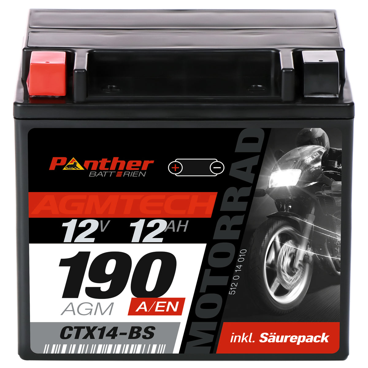Panther AGM motor accu YTX14-BS/ CTX14-BS/ 51214
