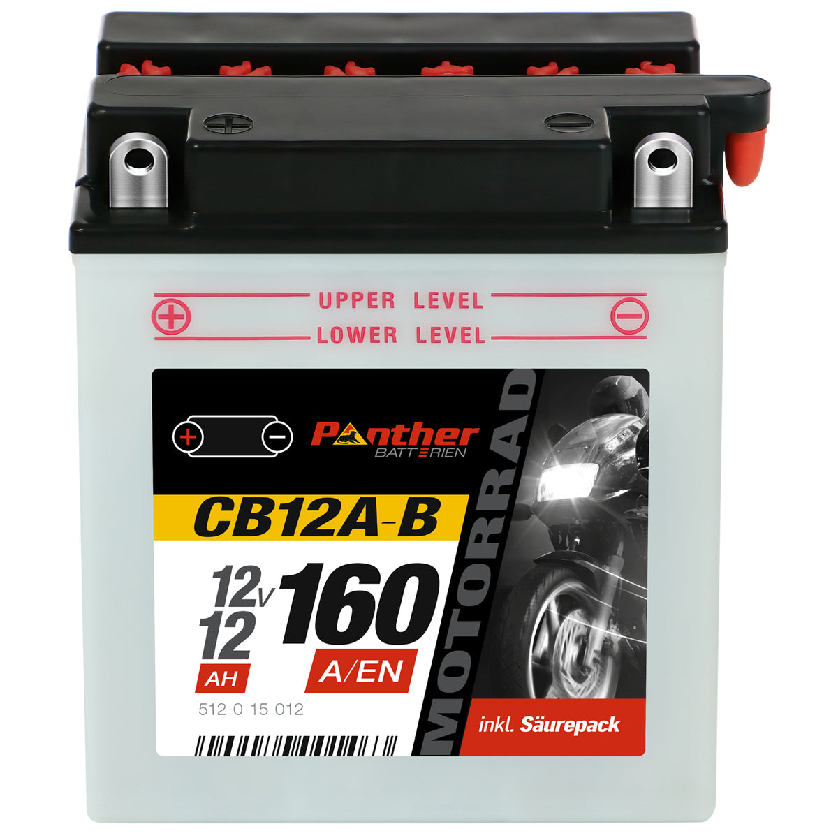 Panther Premium motor accu YB12A-B/ CB12A-B/ 51215