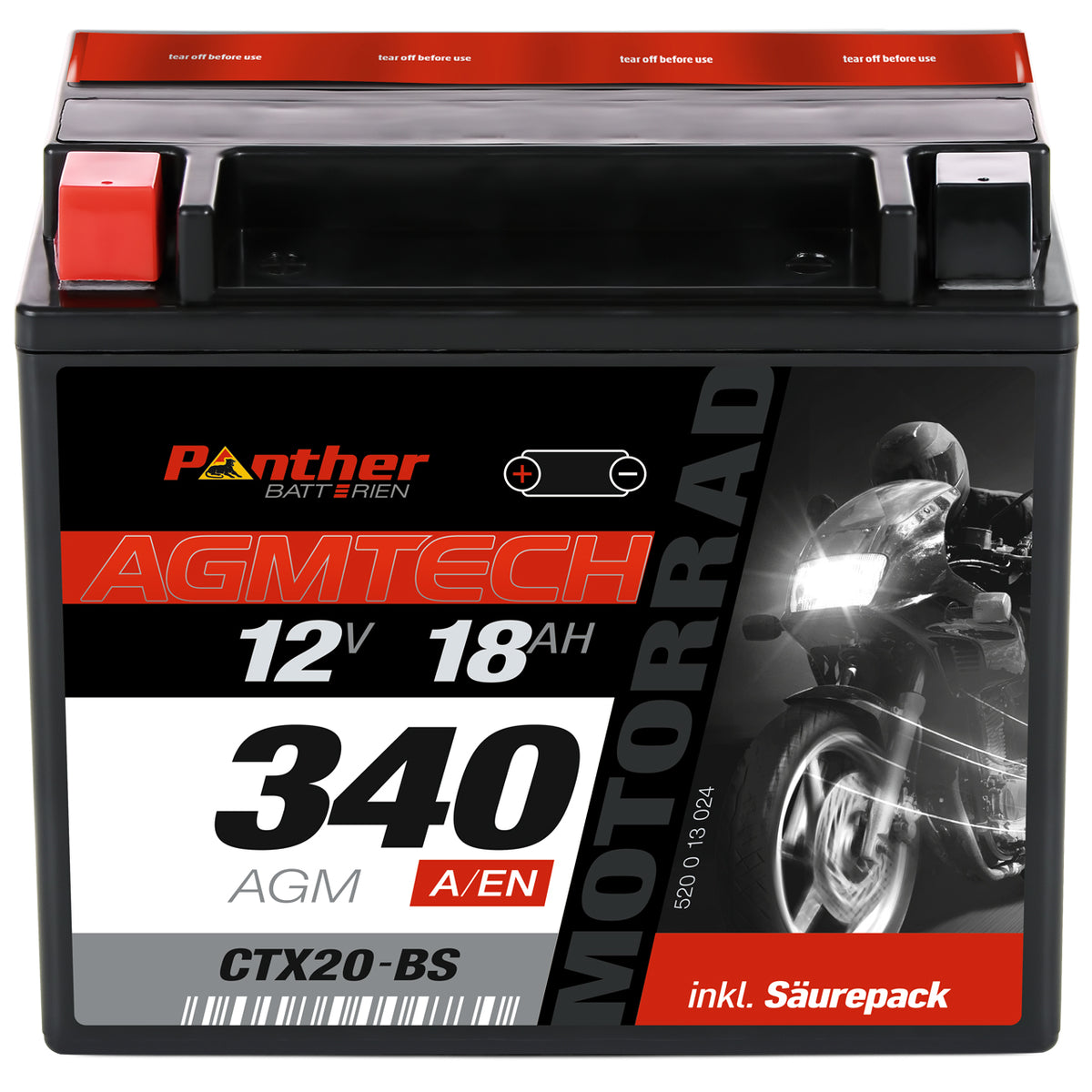 Panther AGM motor accu YTX20-BS/ CTX20-BS/ 52013