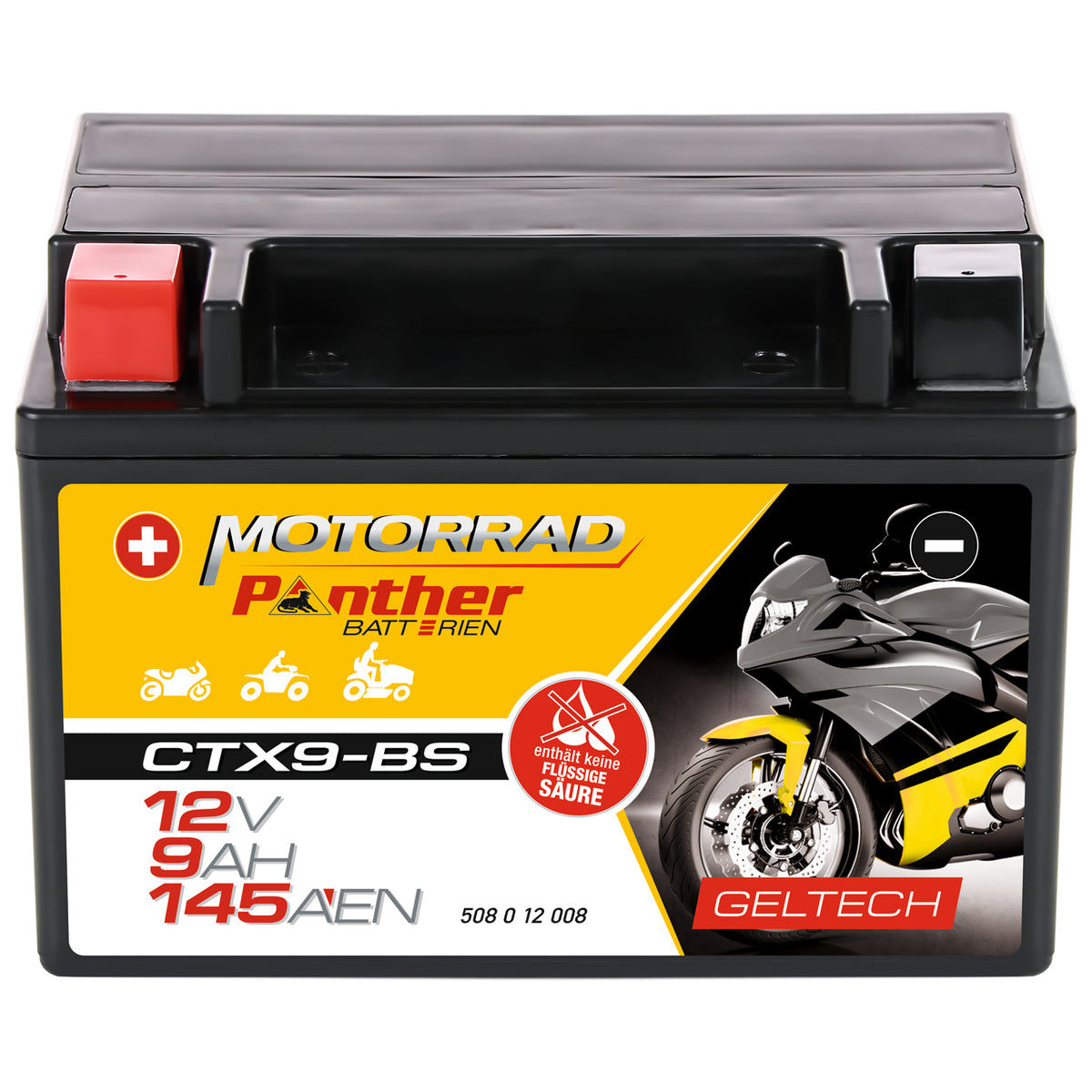 Panther GEL motor accu YTX9-BS/ CTX9-BS/ 50812