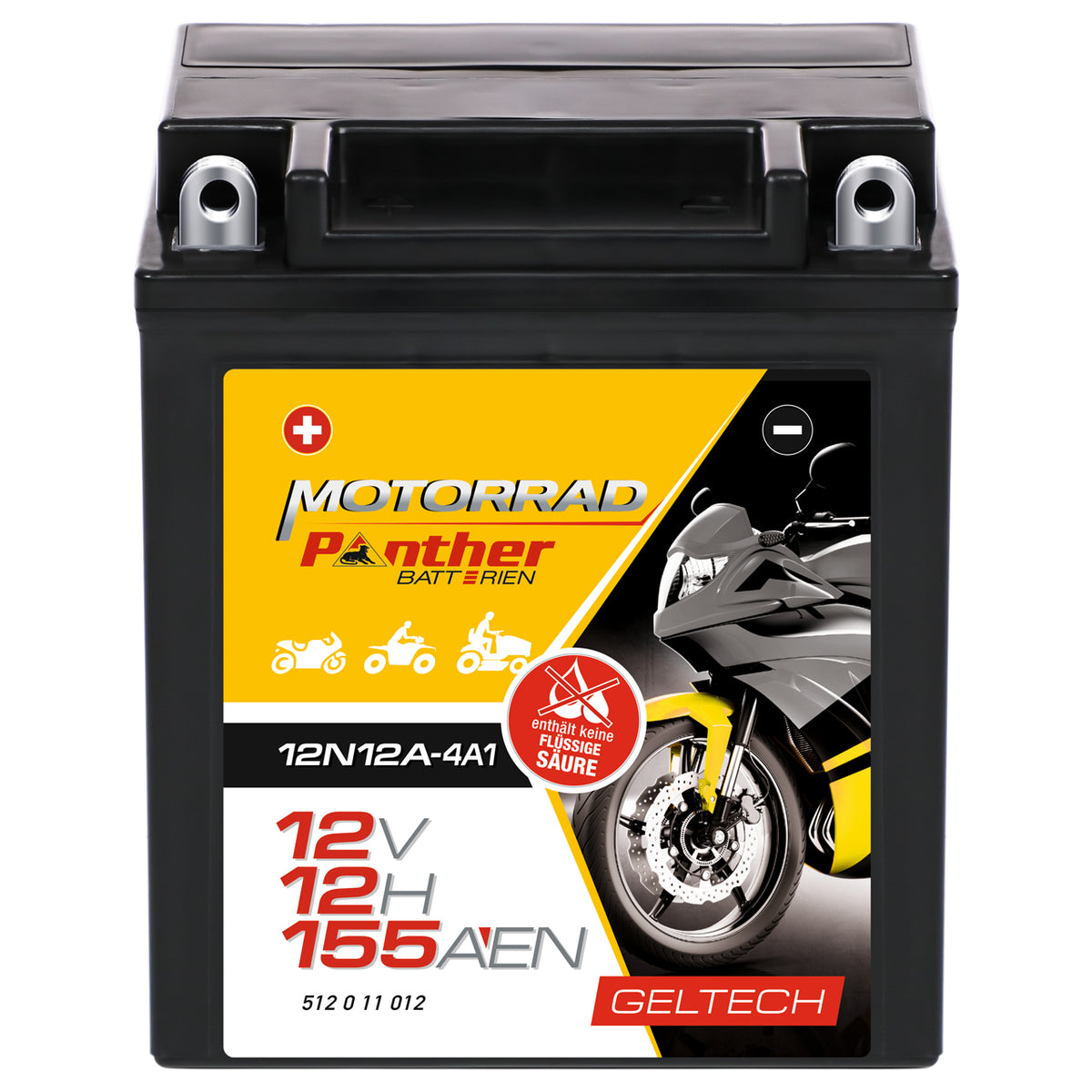 Panther GEL motor accu YB12A-A/ CB12A-A/ 51211