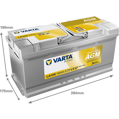 Varta Professional Dual Purpose AGM LA105