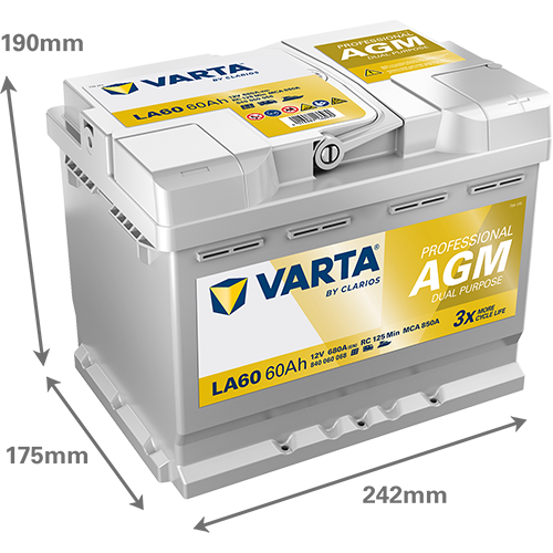 Varta Professional Dual Purpose AGM LA60
