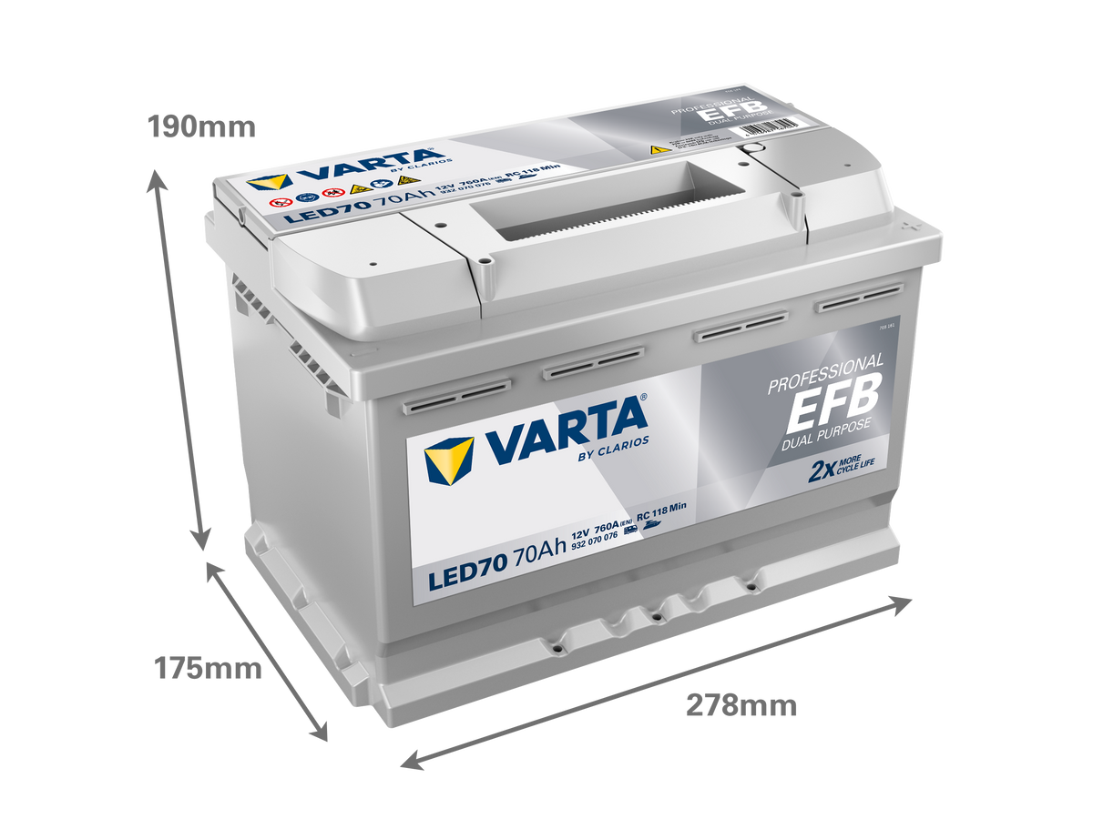 Varta Professional Dual Purpose EFB LED70 / LFD75