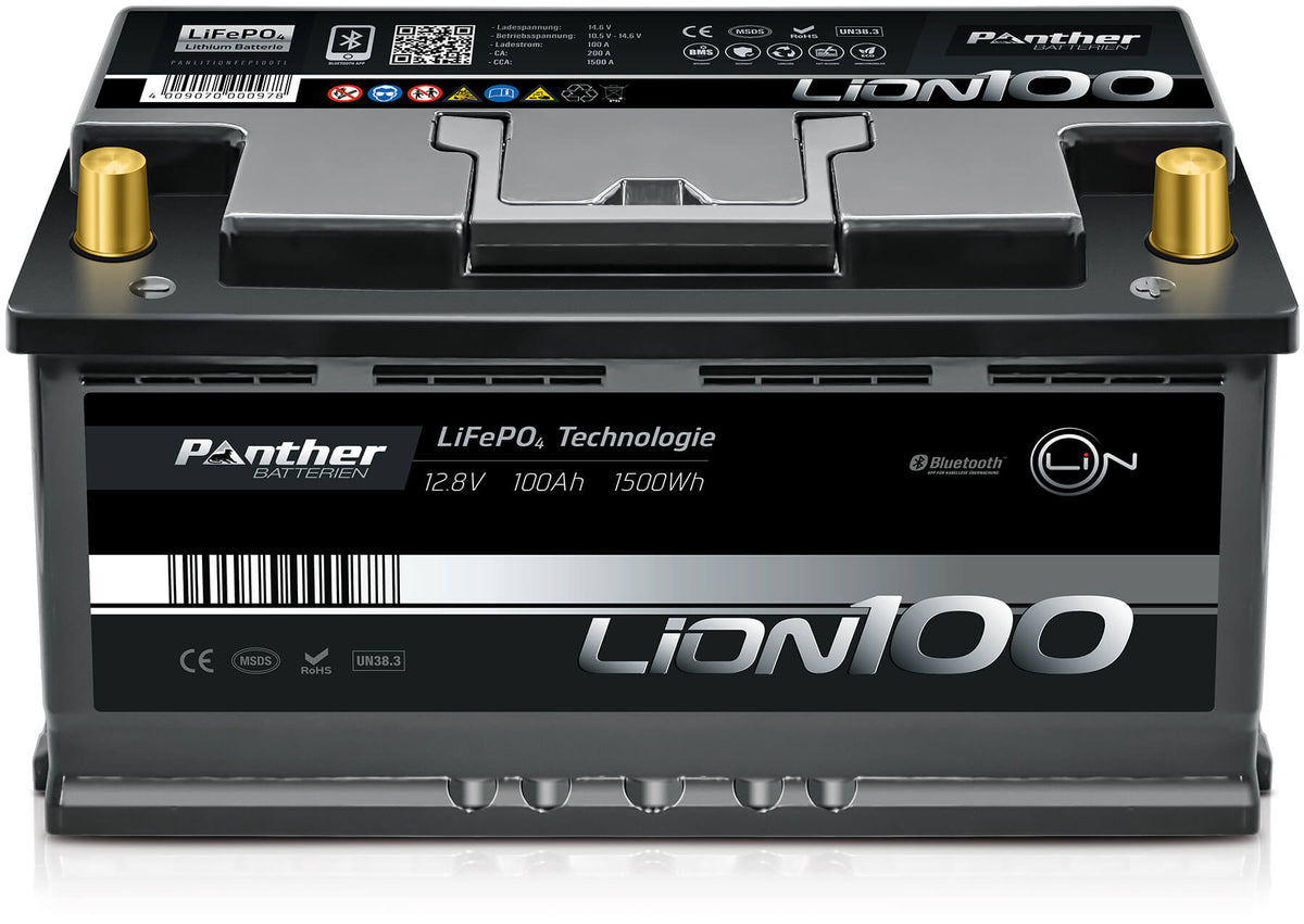 Panther Lion100 lithium LiFePO4 100AH accu