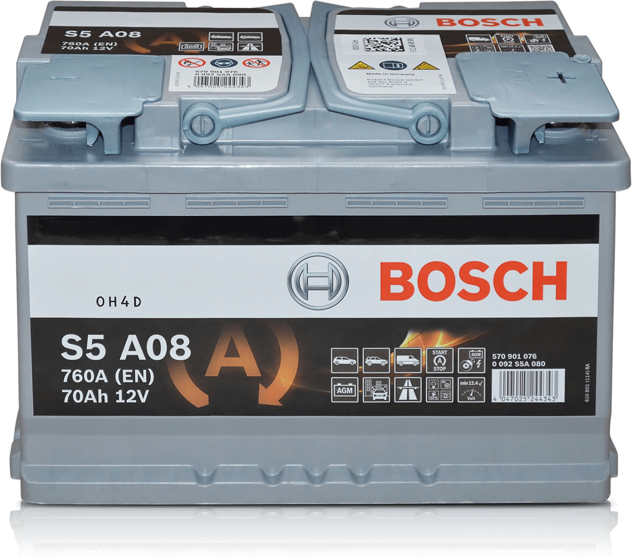 groef Weg tv Bosch S5 A08 Auto accu 12v 70Ah | Accutotaalcenter.nl
