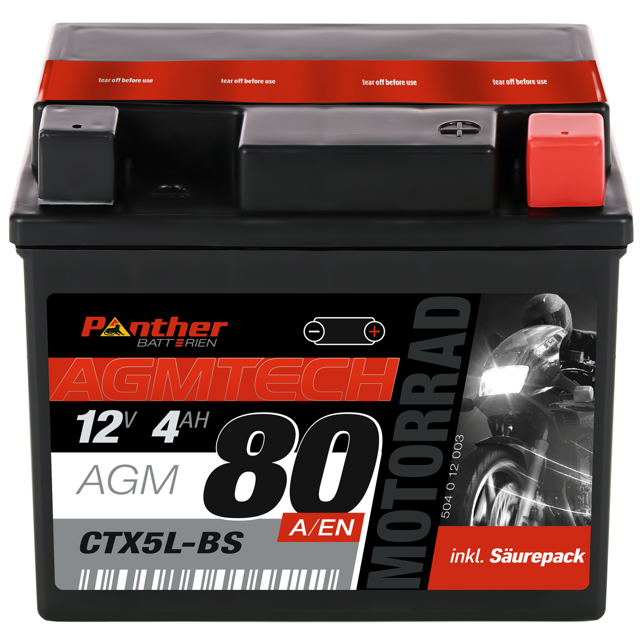 Panther AGM motor accu YTX5L-BS/ CTX5L-BS/ 50412