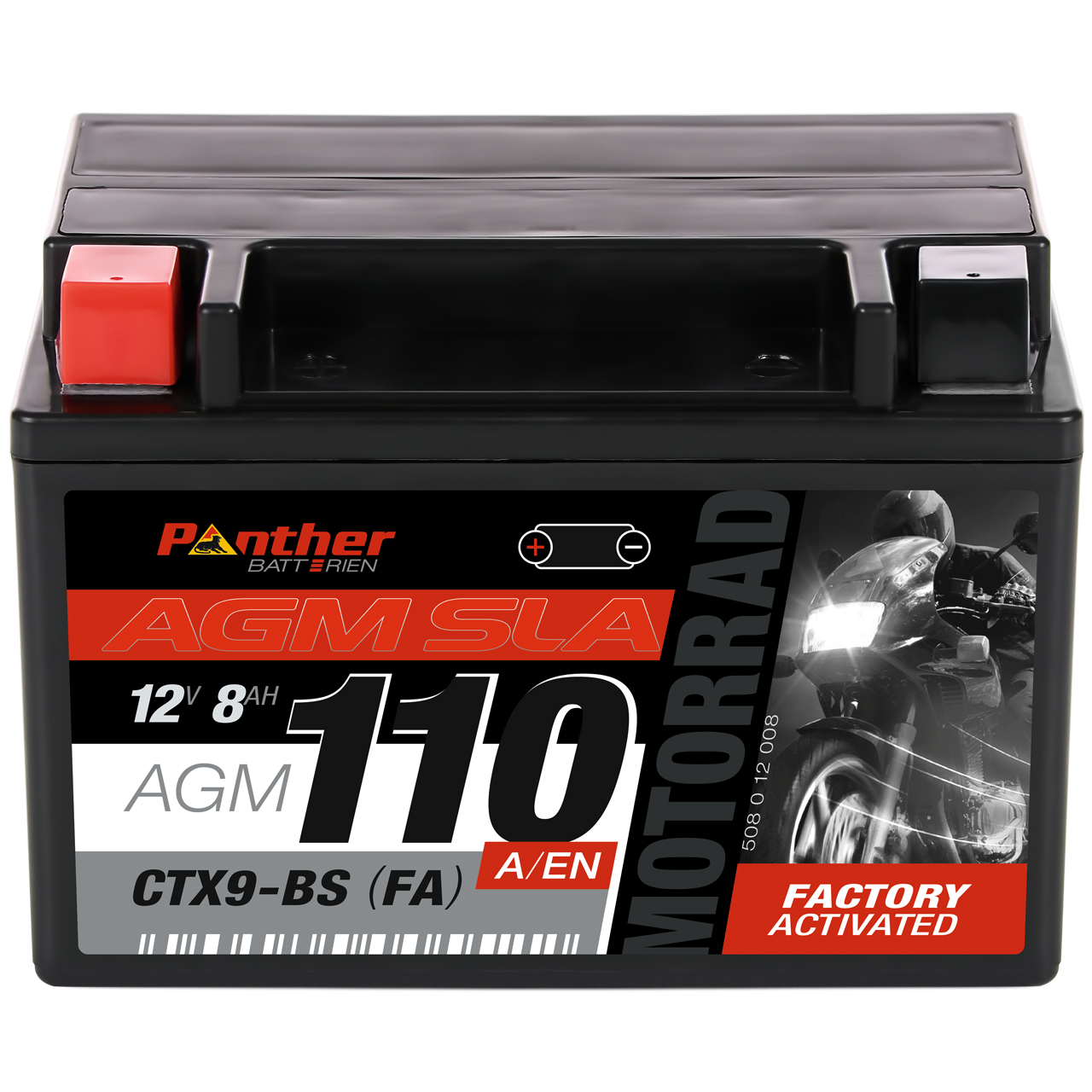 Panther AGM motor accu YTX9-BS/ CTX9-BS/ 50812