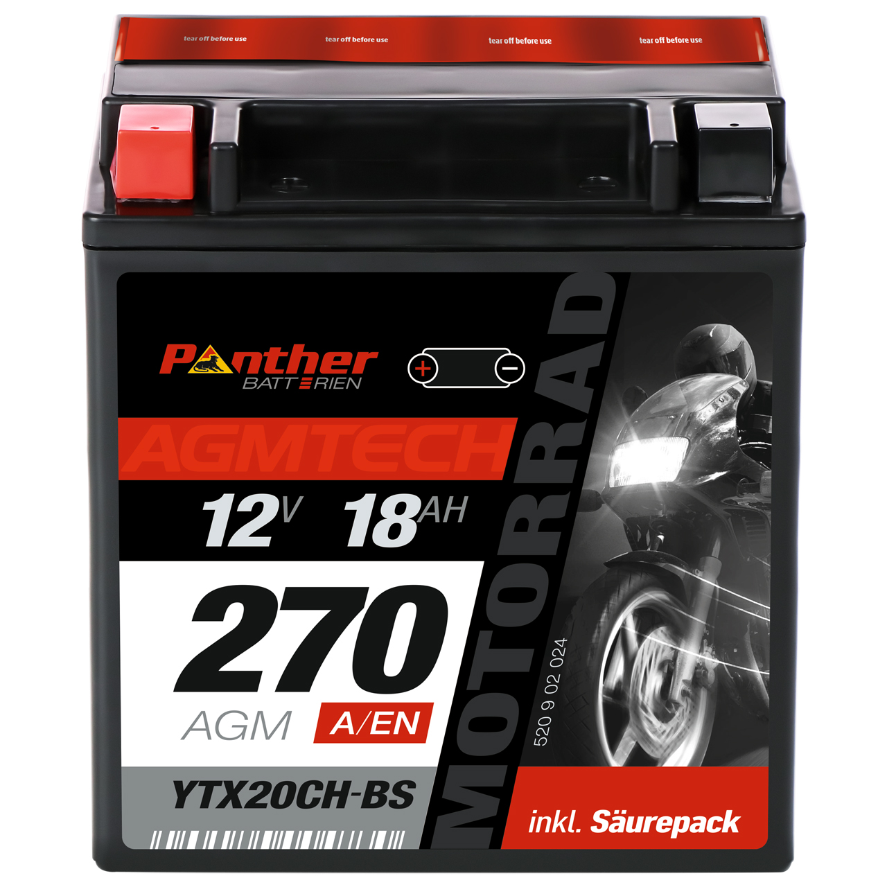 Panther AGM motor accu YTX20CH-BS/ CTX20CH-BS/ 52002