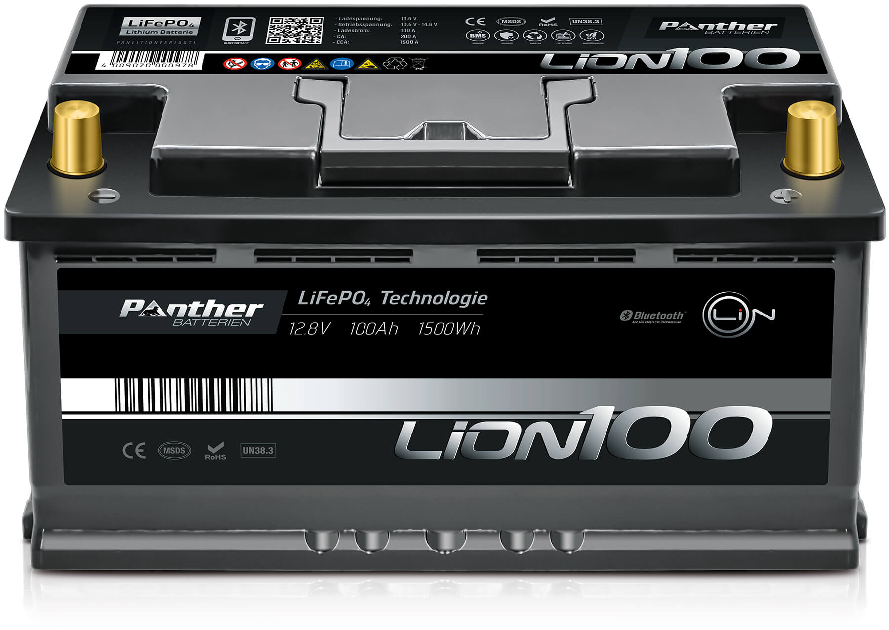 Afdrukken Kerstmis Vader fage Panther Lion100 lithium LiFePO4 100AH accu – Accu Totaal Center